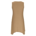 thumbnail image 6 of biudgviw Plus Size Dresses for Women Asymmetrical Hem Sleeveless Dress Loose Casual Round Neck Knee Length Dress Trendy Clothes, 6 of 6