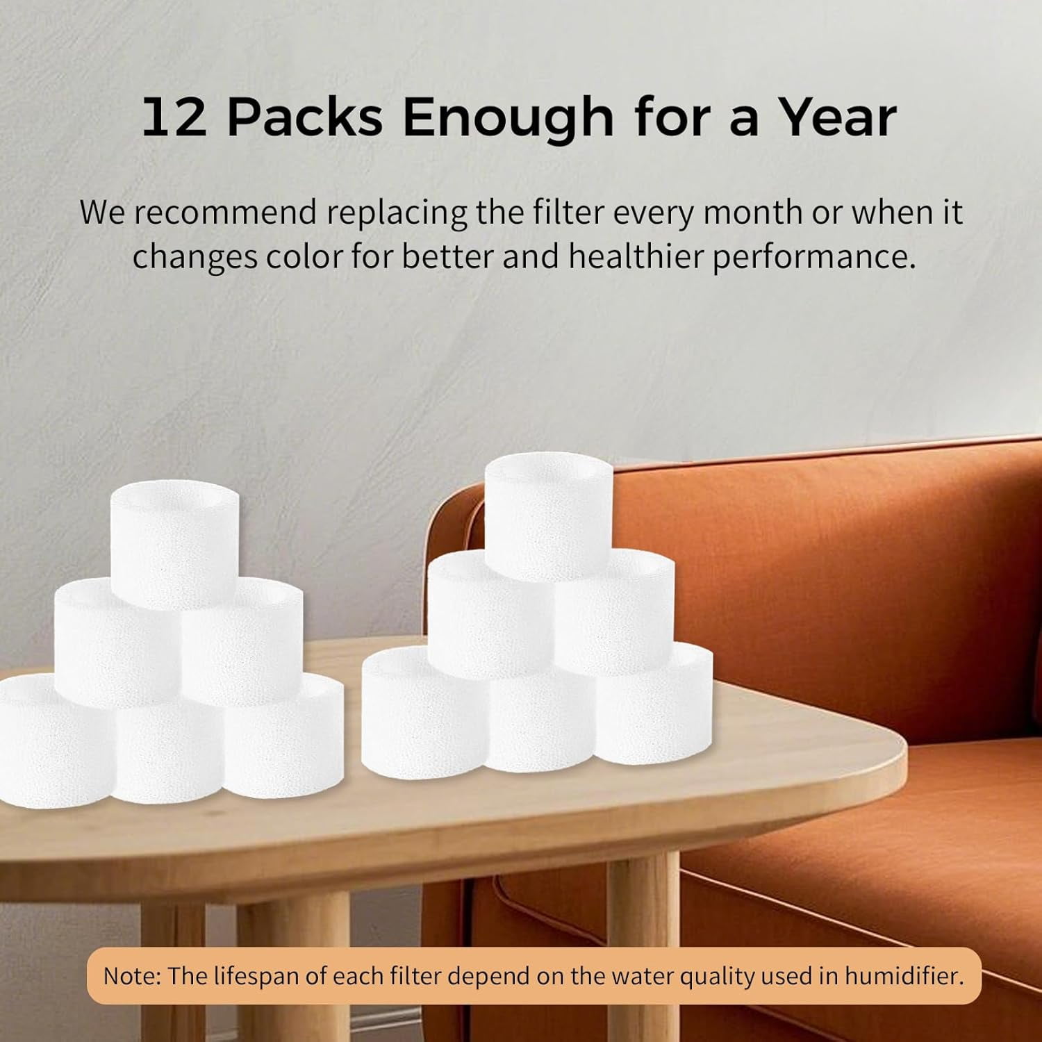BOXING 3L Top Fill Humidifiers for Bedroom Baby with 12-Pack Replacement Filters