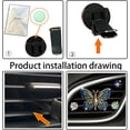 thumbnail image 4 of Mariposa azul + 3 clips de coche de crisantemo para decoración de interiores, bonitos clips de ventilación de coche para decoración de salpicadero,, 4 of 5