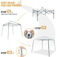 thumbnail image 4 of HYJY Pop Up Canopy, 10x10 Slant Leg Easy Outdoor Canopy Tent, Folding Portable Instant Shelter Tent with Backpack for Garden/Camping/Party, 10x10 Base 8x8 Top, White, 4 of 16