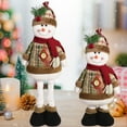 thumbnail image 4 of Christmas Plush Toy with Retractable Legs Handmade Reindeer Snowman Santa Claus Plush Doll Xmas Holiday Party Decoration Ornament, 4 of 7
