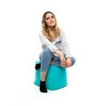 thumbnail image 2 of Gouchee Home Cube Soleil Outdoor/Indoor Peacock Ottoman Pouf – Waterproof Cube Pouf with Polystyrene Bead Filling, Lightweight Modern Seating for Patio, Deck, or Living Room, 2 of 5