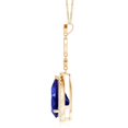 thumbnail image 2 of ANGARA Lab Grown 6.5 Ct Blue Sapphire Teardrop Pendant with Diamonds for Women in 14K Yellow Gold (Size-14x10mm) | Anniversary, Jewelry Gift for Women | Lab-Grown Blue Sapphire Necklace, 2 of 8