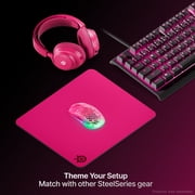 SteelSeries QcK Heavy Gaming Mousepad — Thicker, Non-Slip Silicone Rubber Base, Optimized for Gaming — Large Size — Magenta