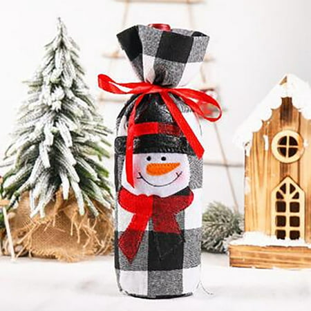 

Lightning Deals of Today ZKCCNUK Merry Christmas Santa Wine Bottle Bag Cover Xmas Festival Party Table Decor Gift Christmas Decorations on Clearance