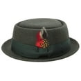 thumbnail image 2 of Montique Men's Hunter Soft Rabbit Wool Snap Brim Pork Pie Teardrop Dent Hat H52, 2 of 4