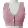 thumbnail image 5 of Women's Wireless Front Closure Breathable Sports Bra, Adjustable Straps Wide Straps for Yoga Gym Workout, Comfortable, 5 of 6