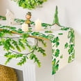 thumbnail image 4 of Green Shamrock Bushes St. Patrick''s Day Table Runner, Seasonal Spring Holiday Kitchen Dining Table Decoration for Indoor Outdoor Home Party Decor 13 x 72 Inch, 4 of 6