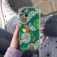 thumbnail image 5 of Green Lemon Case for iPhone 14,Aesthetic Art Design Pattern Soft Full TPU Bumper Cover, 5 of 5