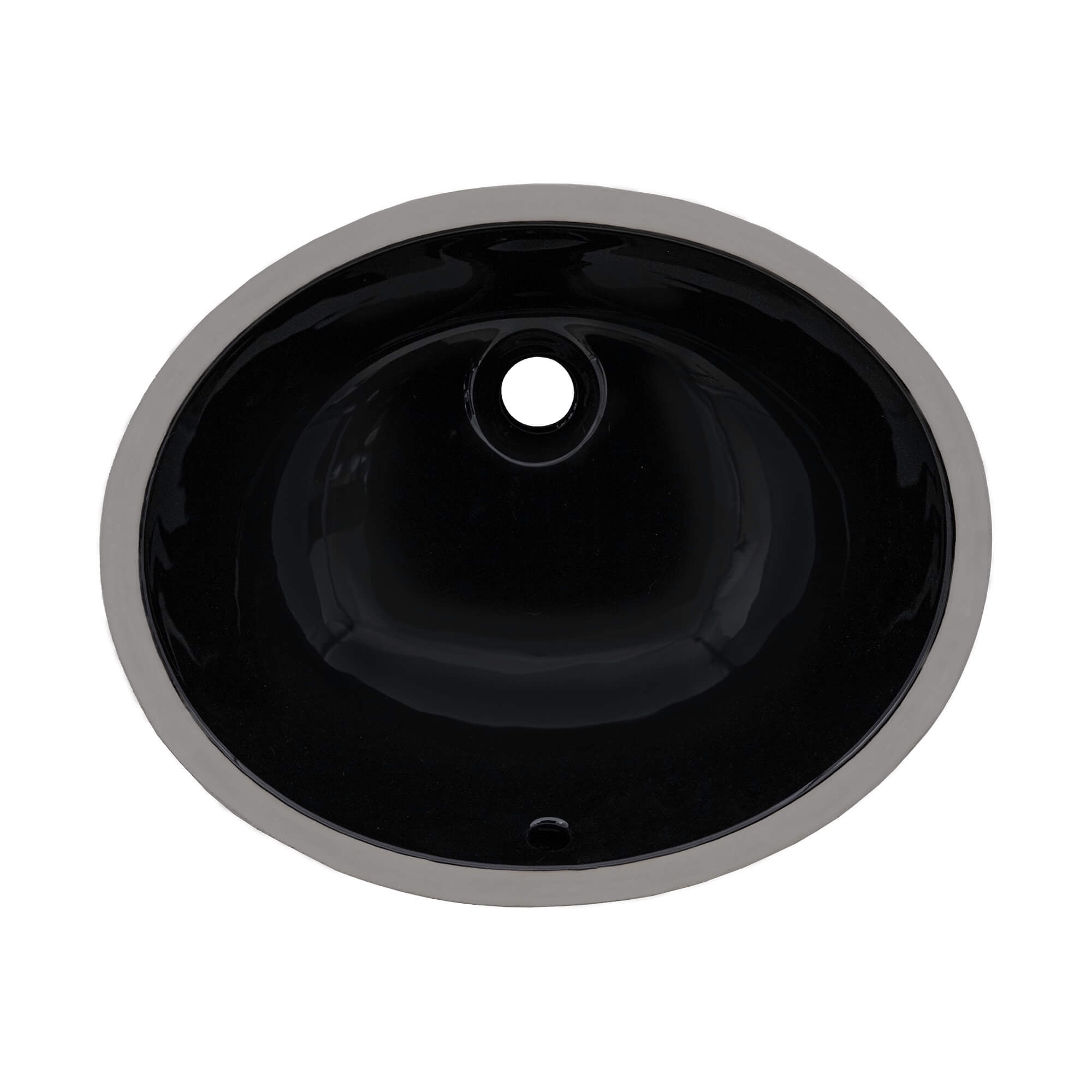 Ruvati RVB0618BC Krona 18-1/2" Oval Porcelain Undermount Bathroom Sink - Off White