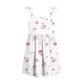 thumbnail image 5 of WRKEKC Girls Casual Dresses Sleeveless Floral Print Smocked Adjustable Spaghetti Strap Pocket Dress for 2-12 Years, 5 of 9