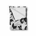thumbnail image 2 of Floral Soft Flannel Fleece Throw Blanket, Flower Leaves Ivy Plant Swirl Like Image with Abstract Shadow Print, Cozy Plush for Indoor and Outdoor Use, 50" x 70", Pale Grey White, by Ambesonne, 2 of 6