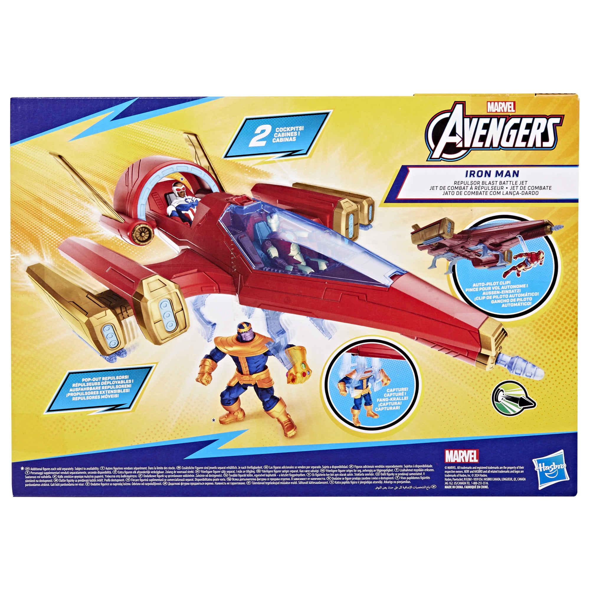 Avengers Epic Hero Series Iron Man Repulsor Blast Battle Jet Action Figure & Vehicle (4")