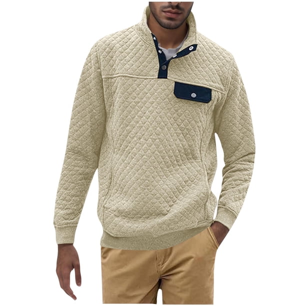 Blusa y camisa de manga larga con cuello alto para hombre, sudaderas casuales de moda con capucha, jersey de color liso, sudadera de manga larga, blusa de algodón y poliéster para hombre