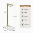 thumbnail image 3 of KES Gold Freestanding Toilet Paper Holder 18/8 Stainless Steel, Natural Marble Heavy Base Bathroom Tissue Roll Holder Stand, 3 of 11