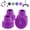 Purple, variant on Quad Cane Tips (4-Pack) - Heavy Duty Rubber Cane Tip - Non-Slip Extreme Grip Replacement Foot Pad - Accessories for Walking and Standing Stick for Women, Men, Seniors, Elderly