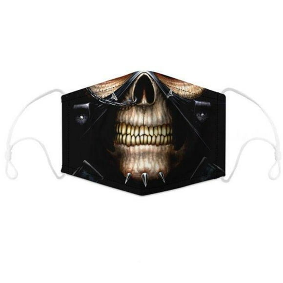 1Pc Adults Reusable Cotton Fabric Halloween Face Masks Unisex