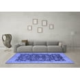 thumbnail image 3 of Ahgly Company Indoor Round Oriental Blue Industrial Area Rugs, 3' Round, 3 of 4