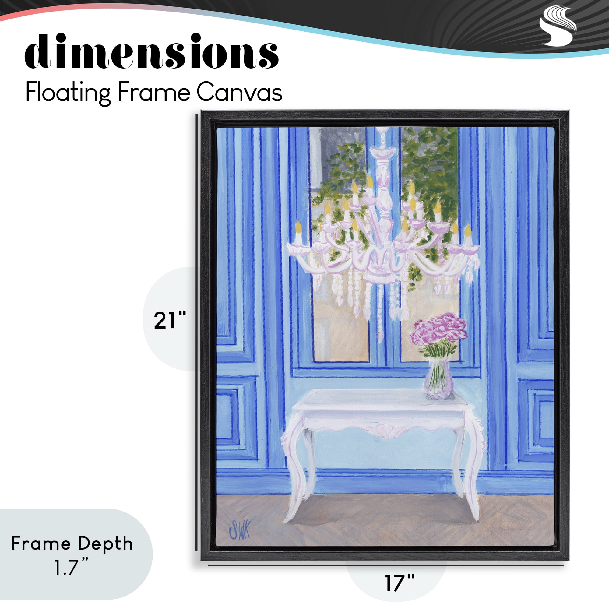 Stupell Industries French Window Architecture Black Framed Floater Canvas Wall Art, design by Sarah Waldron Kimball
