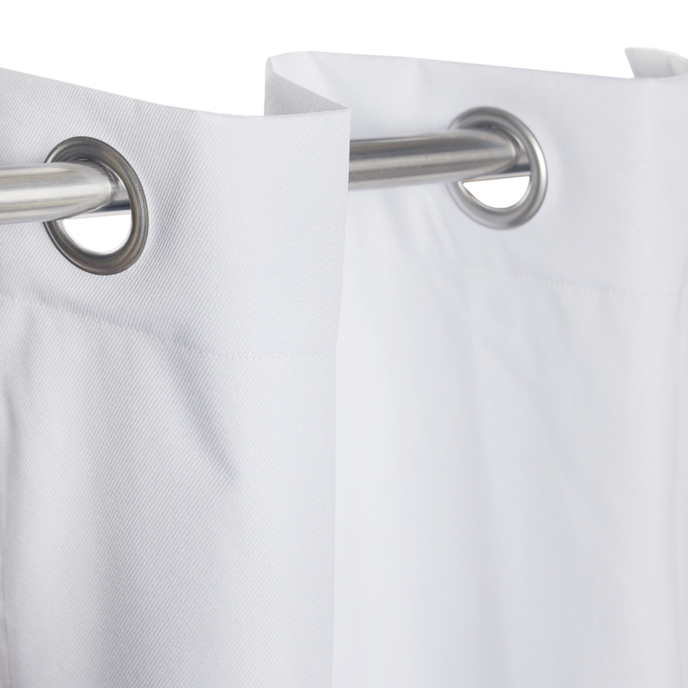 Mainstays White Solid Blackout Grommet Single Curtain Panel, 30" W x 84" L