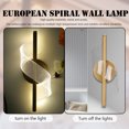 thumbnail image 2 of Lámpara de pared LED de acrílico con luz de pared interior espiral nórdica iluminación tricolor 6000K Hugtrwg Para estrenar, 2 of 9