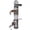Grey, variant on Gymax Door Hanging Cat Climber w/Plush Bed Scratching Post Carpeted Jumping Platforms Grey