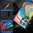 thumbnail image 5 of FKBRCL4U Compatible with Samsung Galaxy S24 Ultra Case Golden Glitter Rainbow Colored Swirls Pattern for Girl Full Body Design Soft Silicone Drop Shock Scratch Protection, 5 of 7