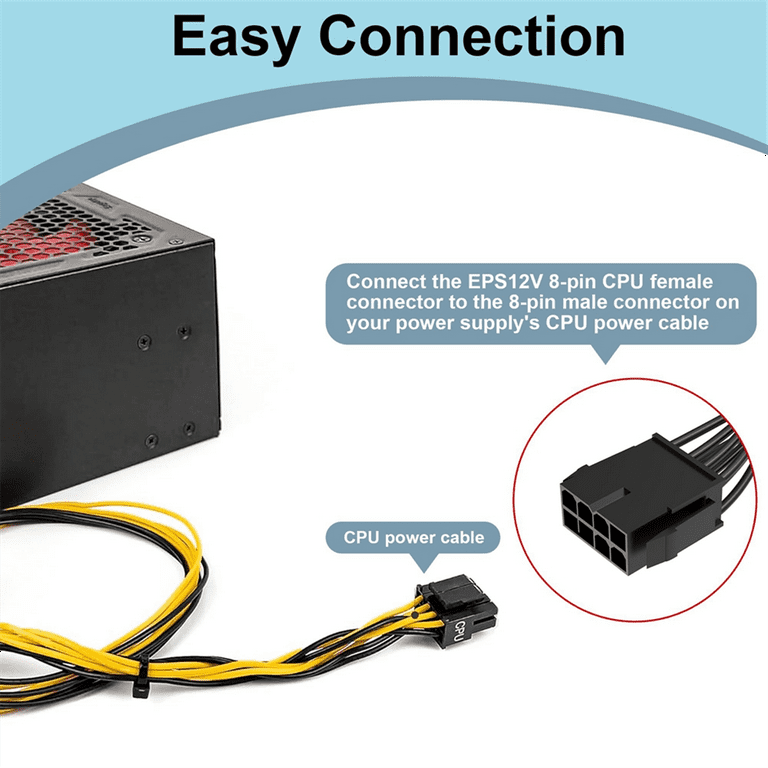 2Pcs CPU Pin Extension Cable Motherboard ATX CPU Pin Female to