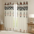 thumbnail image 2 of Homewish Vintage Bohemian Curtains Pack of 2 (42x84 Each), Tribal Hippie Aztec Curtains Blackout, Beige Abstract Stripes Bedroom Curtains, Curtains Blackout Decor, 2 of 6