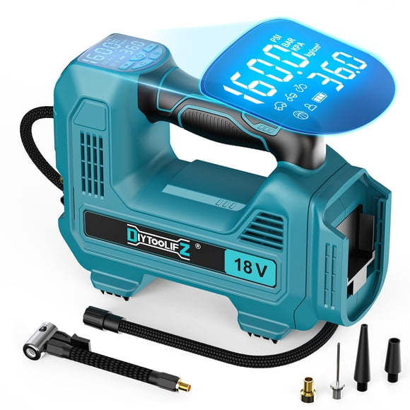 Compresor de aire inflador de neumáticos inalámbrico DIYToolifz 160 PSI 18 V