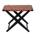 thumbnail image 3 of Beaumont Lane Mid in Century 24"W Wood & Leather Luggage Rack in Brown, 3 of 11