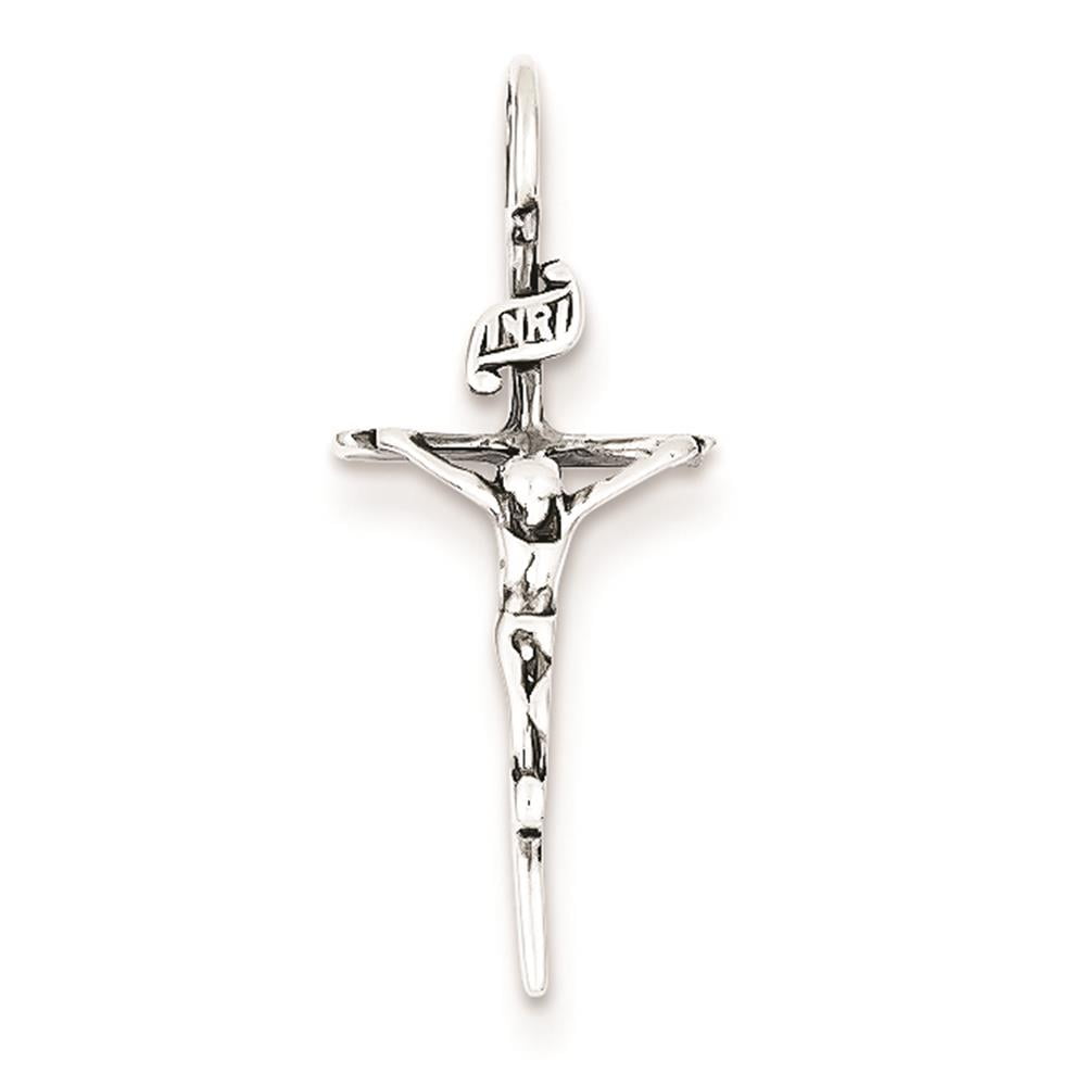 Goldia Sterling Silver Antiqued INRI Crucifix Pendant