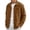 Brown, variant on MXALUOB Men's Corduroy Jackets Button Front Textured Shirt Jacket with Chest Pocket Turn Down Collar Long Sleeve Casual Overshirt