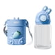 thumbnail image 4 of Botella de agua para niños, taza para beber, botón de bloqueo, botella de agua bonita con correa ajustable para actividades al aire libre, Picnic Azul, 4 of 9