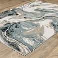 thumbnail image 4 of Oriental Weavers Echo ECH07 - Machine Woven Indoor Area Rug - 6'7" x 9'6" - in Steel Blue/ Ivory - Modern & Contemporary Style,Dining Room, Bedroom, Livingroom Rug, 4 of 10