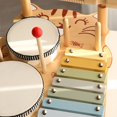 thumbnail image 3 of QJUHUNG Colorful Multi-Function Drum Set with Percussion Instruments - Perfect for Youngsters‘ Christmas & Birthday Gifts  White/Yellow, 3 of 4