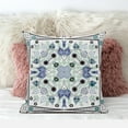 thumbnail image 2 of Paisley Leaf Geo Throw Pillow with Removable Cover in Off-White Gray Muted Blue 16x16, 2 of 5