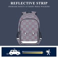 thumbnail image 5 of FORMRS Unisex School Backpack 17" Student Travel Bag with Laptop Compartment, Pink Checkered Heart, 5 of 7