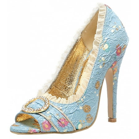 ELLIE SHOES - Tori-418 Adult Shoes Blue - Size 6 - Walmart.com