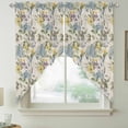 thumbnail image 2 of Vintage Spring Floral Swag Valances for Windows, Kitchen Curtains 36 Inch Length 2 Panels Set, Farmhouse Flowers Rustic Short Curtains for Small Windows Rod Pocket Cafe Curtains Drapes 28"x36", 2 of 8