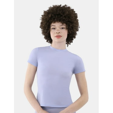 No Boundaries Fit Stretch Tee with Short Sleeves, Women's XS-XXXL