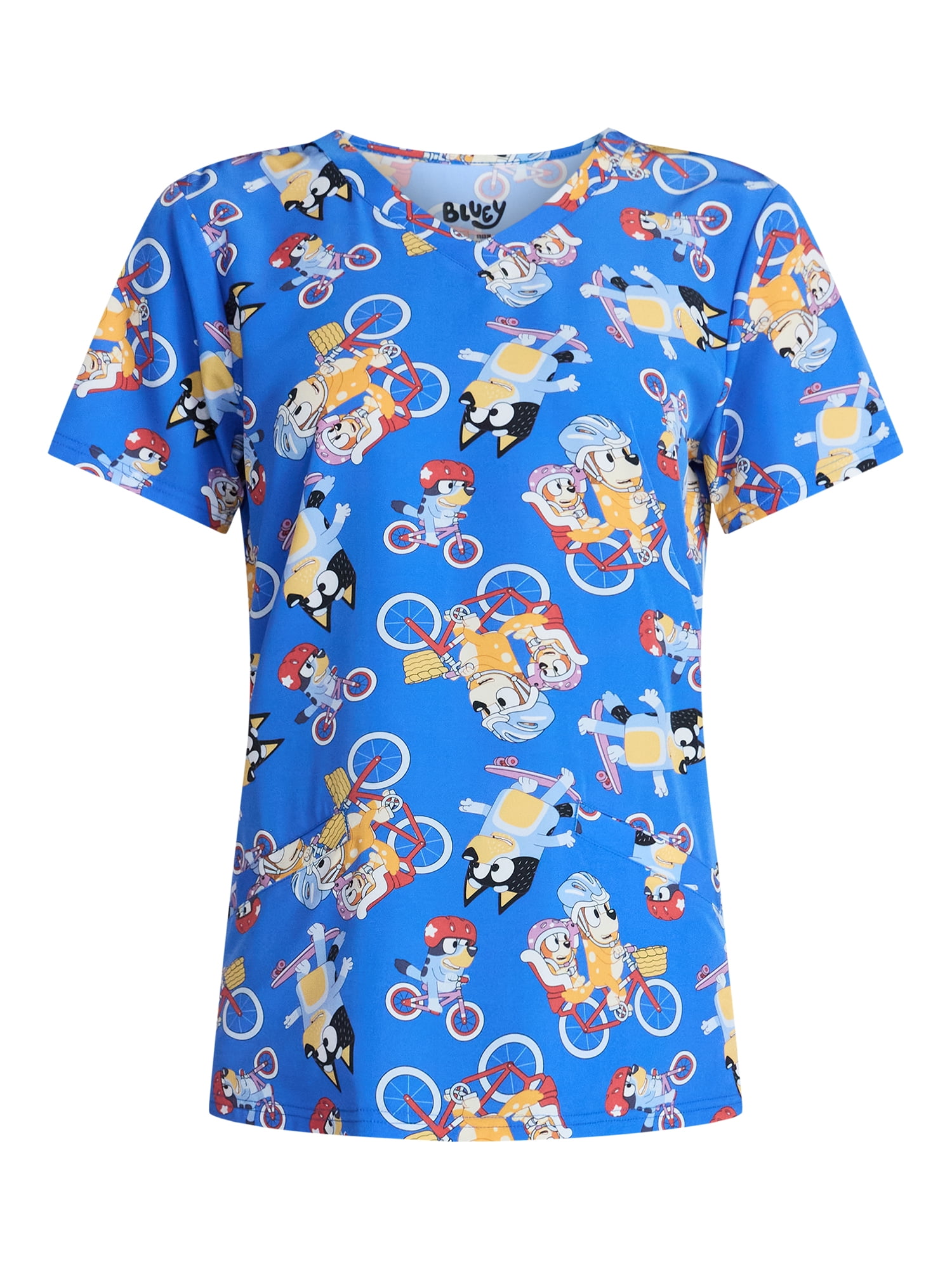 Bluey Women's Graphic Scrub Top, Sizes S-3XL – picture 5