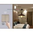 thumbnail image 6 of GREENCYCLE 2-Gang Gold Plate Wireless Light Switch with 110V Receiver Kit Outdoor 1600ft Indoors 130ft - Remote Ceiling Lamp LED Bulb - IP54 Waterproof Design (2 Switch, 4 Receiver), 6 of 9