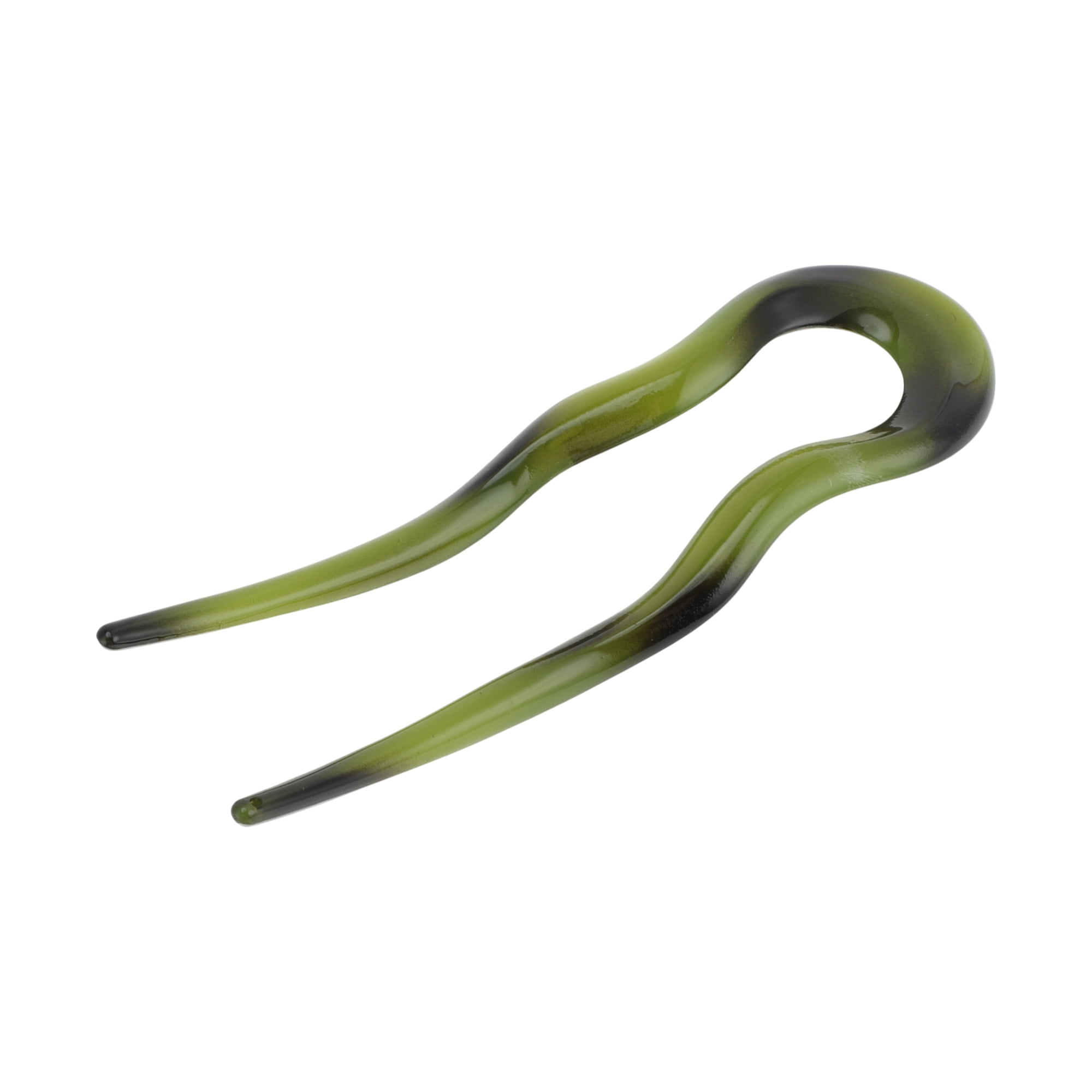 Unique Bargains Wave U-shaped Chignon Pin for Women 1 Pc Dark Green