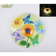 thumbnail image 4 of Solar Glass Floral Butterfly Bird Bath, 4 of 4