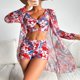 thumbnail image 2 of MKLEKYY Traje De Baño Mujer Natacion High Waist Bikinis 2024 Sexy 3 Piece Bikini Set Cover Up Swimsuit For Women Long Sleeve Push Up Swimwear Beach Wear Bathing Suit 891, 2 of 6