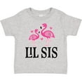 thumbnail image 3 of Inktastic Little Sister Girls Lil Sis Flamingo Girls Toddler T-Shirt, 3 of 5
