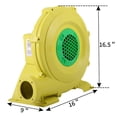 thumbnail image 5 of Jaxpety 680 Watt 1.0HP Air Blower Pump Fan for Inflatable Bounce House Bouncy Castle, Yellow, 5 of 9