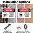 thumbnail image 3 of (2 Pack) Oxygen Deficiency Beyond This Point OSHA Danger Sign 10 Inch X 7 Inch Indoor / Outdoor Rust-Free Aluminum Metal Signs for Workplace, Workshop, and Construction Site, Made in, 3 of 8