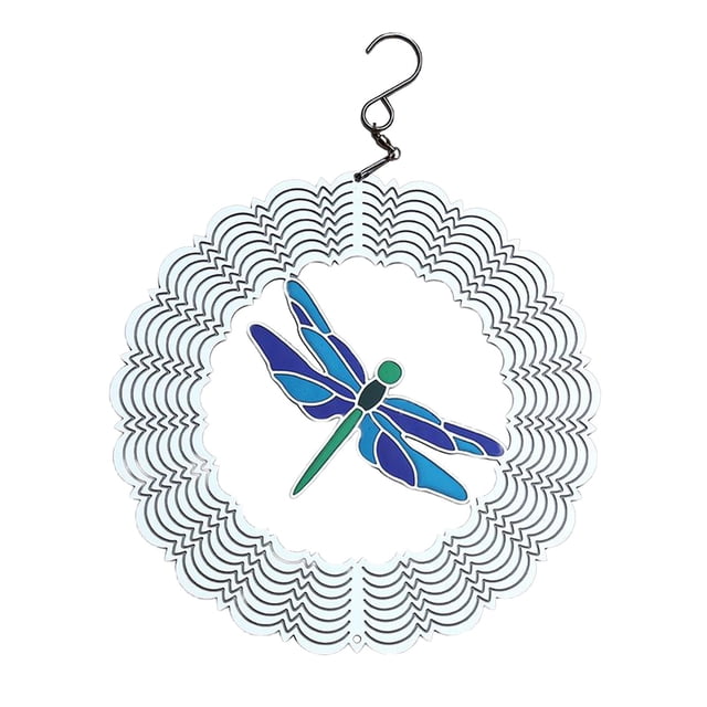 DOLITY 3D Metal Spiral Rotating ing Wind Garden Porch Large Wind Chimes F